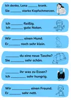 Vorschau - Bildkarten - Verben HABEN oder SEIN - Spielkarten - DaZ/DaF - Seite 3