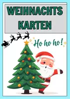 Vorschau - Mal- und Bastelvorlagen - Weihnachtskarten zum Ausmalen - Verschiedene Motive Weihnachtsmann - Deckblatt