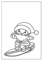 Vorschau - Mal- und Bastelvorlagen - Weihnachtskarten zum Ausmalen - Verschiedene Motive Weihnachtsmann - Seite 1