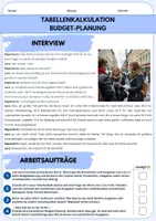 Vorschau - Arbeitsblätter - Budget-Planung mit Tabellenkalkulation - Seite 1