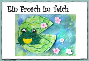 Vorschau - Mal- und Bastelvorlagen - Frosch im Teich: Schritt für Schritt Anleitung - Seite 1