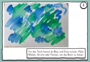 Vorschau - Mal- und Bastelvorlagen - Frosch im Teich: Schritt für Schritt Anleitung - Seite 3