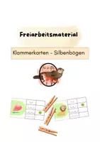 Vorschau - Stationenlernen - Freiarbeitsmaterial - Klammerkarten Silbenbögen - Deckblatt