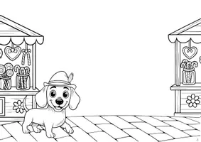 Vorschau - Mal- und Bastelvorlagen - Oktoberfest & Dackel-Maskottchen: Malvorlagen, Wissenskartei & Interaktives Quiz Klasse 1-4 (Wiesn-Kultur / Volksfest / Landeskunde / Grundschule) - Seite 3