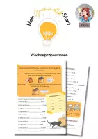 Vorschau - Arbeitsblätter - Wechselpräpositionen: Arbeitsblatt - Deckblatt