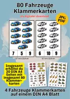 Vorschau - Arbeitsblätter - Zahlen & Tiere spielerisch lernen – 80 Klammerkarten für Kinder im Vorschul- & Grundschulalter - Seite 3