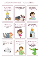 anteprima - Altro tipo di materiale - CONVERSATION CARDS - ANIMALS | CARTE DI CONVERSAZIONE - ANIMALI - Pagina 1