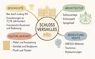 Vorschau - Arbeitsblätter - AB mit Fragen zum Thema "Schloss Versailles" + Lösungsblatt + Mindmap + Infografik - Seite 2