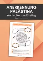 Vorschau - Arbeitsblätter - Wortwolke - Anerkennung Palästina (kostenloses Arbeitsblatt zum Einstieg) - Deckblatt