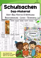 Vorschau - Spiele - DaZ-Material Schulsachen – Wortschatz, Lesen & Schreiben - Deckblatt