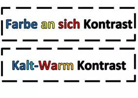 Vorschau - Präsentationen/Tafelbilder - Kontraste Farbkontraste Kunst Tafelkarten - Seite 3