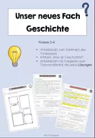 Vorschau - Arbeitsblätter - Unser neues Fach Geschichte - Deckblatt