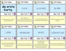 Vorschau - Spiele - I habe... Wer hat...? Große Zahlen - Seite 1