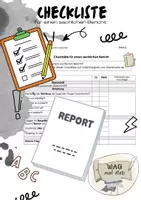 Vorschau - Arbeitsblätter - Checkliste - sachlich berichten - Deckblatt