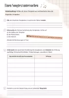 Vorschau - Arbeitsblätter - Arbeitsblatt- Einen Songtext in Inhalt und Sprache untersuchen - Deckblatt