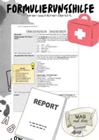 Vorschau - Arbeitsblätter - Formulierungshilfe - sachlich berichten - Deckblatt