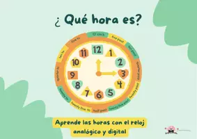 Vista previa - Juegos / Gamificación - ¿ Qué hora es? El reloj analógico y digital - Portada