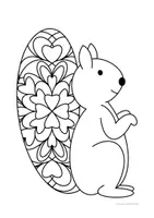 Vorschau - Mal- und Bastelvorlagen - Eichhörnchen Mandalas, Fensterbild, Fensterdeko, Kunst - Seite 3