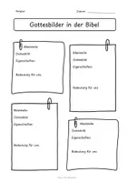 Vorschau - Arbeitsblätter - Gruppenarbeit Gottesbilder - Deckblatt