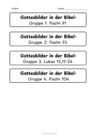 Vorschau - Arbeitsblätter - Gruppenarbeit Gottesbilder - Seite 1