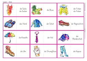 Vorschau - Spiele - Wortschatzaufbau (DaZ) – Kleider – Legespiel - Seite 2