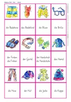 Vorschau - Spiele - Wortschatzaufbau (DaZ) – Kleider – Bildpaare - Seite 1