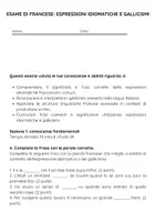 anteprima - Compiti in classe/Test - Espressioni idiomatiche e gallicismi - Pagina 1