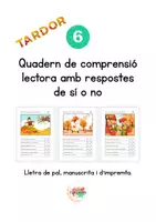Vista previa - Hojas de trabajo - Quadern de comprensió lectora amb respostes de sí o no. Tardor - Portada