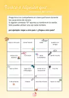 Vorschau - Arbeitsblätter - busca alguien - vacaciones de verano - presente - Deckblatt