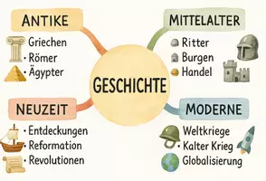 Vorschau - Arbeitsblätter - Lernposter + Arbeitsblätter zum Thema "Geschichte" + Lösung & MP3 + Mindmap + Infografik - Seite 3