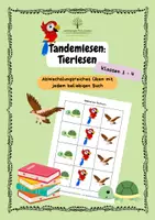 Vorschau - Spiele - Tandemlesen: Tierlesen - abwechslungsreiches Lesetraining - Deckblatt