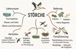 Vorschau - Arbeitsblätter - Arbeitsblatt "Störche" + Onlineübung & MP3 + Mindmap + Infografik - Seite 2