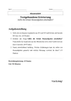 Vorschau - Arbeitsblätter - Deutsch Klassenarbeit: Textgebundene Erörterung – Hausaufgaben abschaffen? (mit Karikatur & Erwartungshorizont, 8.–10. Klasse) - Seite 1