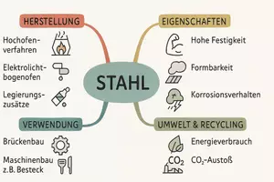 Vorschau - Arbeitsblätter - Arbeitsblatt "Stahl" + Onlineübung & MP3 + Mindmap + Infografik - Seite 2