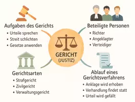 Vorschau - Arbeitsblätter - Arbeitsblatt "Gericht" + Onlineübung & MP3 + Mindmap + Infografik - Seite 2
