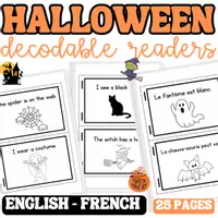 Vorschau - Klassenarbeiten - French and English Halloween Decodable Reader - Deckblatt