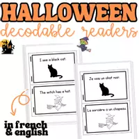Vorschau - Klassenarbeiten - French and English Halloween Decodable Reader - Seite 1