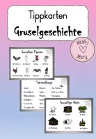 Vorschau - Merkblätter - Tippkarten: Gruselgeschichte - Deckblatt