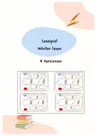 Vorschau - Spiele - Lesen - Leiterspiele: 4 Versionen - Deckblatt
