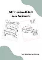Vorschau - Mal- und Bastelvorlagen - Ausmalbilder- positive Affirmationen - Deckblatt