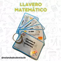 Vista previa - Refuerzo / NEE / Materiales de apoyo - LLAVERO MATEMÁTICAS para repasar OPERACIONES BÁSICAS - Portada