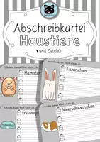 Vorschau - Arbeitsblätter - Abschreibkartei Haustiere und Zubehör - Deckblatt
