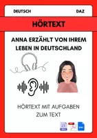 Vorschau - Arbeitsblätter - Hörverstehen DaZ: Anna erzählt von ihrem Leben in Deutschland (mit MP3 & Lösungen) - Deckblatt