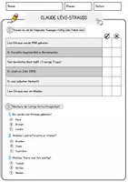Vorschau - Arbeitsblätter - Claude Lévi-Strauss Ethik und Philosophie Lesetext mit Richtig Falsch Multiple Choice und Fragen zum Text - Seite 2