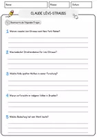 Vorschau - Arbeitsblätter - Claude Lévi-Strauss Ethik und Philosophie Lesetext mit Richtig Falsch Multiple Choice und Fragen zum Text - Seite 3
