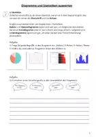 Vorschau - Arbeitsblätter - Materialpaket Diagramme auswerten & Klassenarbeit Sachtexte/Diagramme - Seite 1