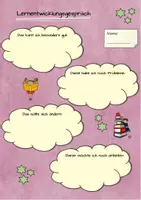 Vorschau - Arbeitsblätter - Lernentwicklungsgespräch (Selbsteinschätzung & Zielvereinabrung) - Deckblatt
