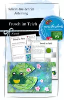 Vorschau - Mal- und Bastelvorlagen - Frosch im Teich: Schritt für Schritt Anleitung - Deckblatt