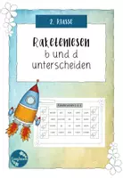 Vorschau - Arbeitsblätter - Raketenlesen - "b und d" unterscheiden - Deutsch - 2. Klasse - Deckblatt