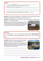 Vorschau - Unterrichtsreihen - Kursstufe Physik 1.3: Wiederholung Dynamik (PDF, DOCX, Musterlösung) - Seite 1